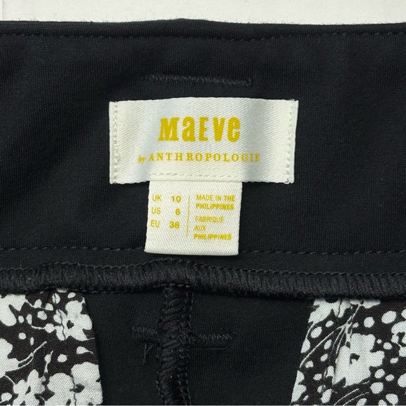 Anthropologie Maeve The Naomi Ponte Wide-Leg Flare Pants Size 6 Black - Picture 12 of 12